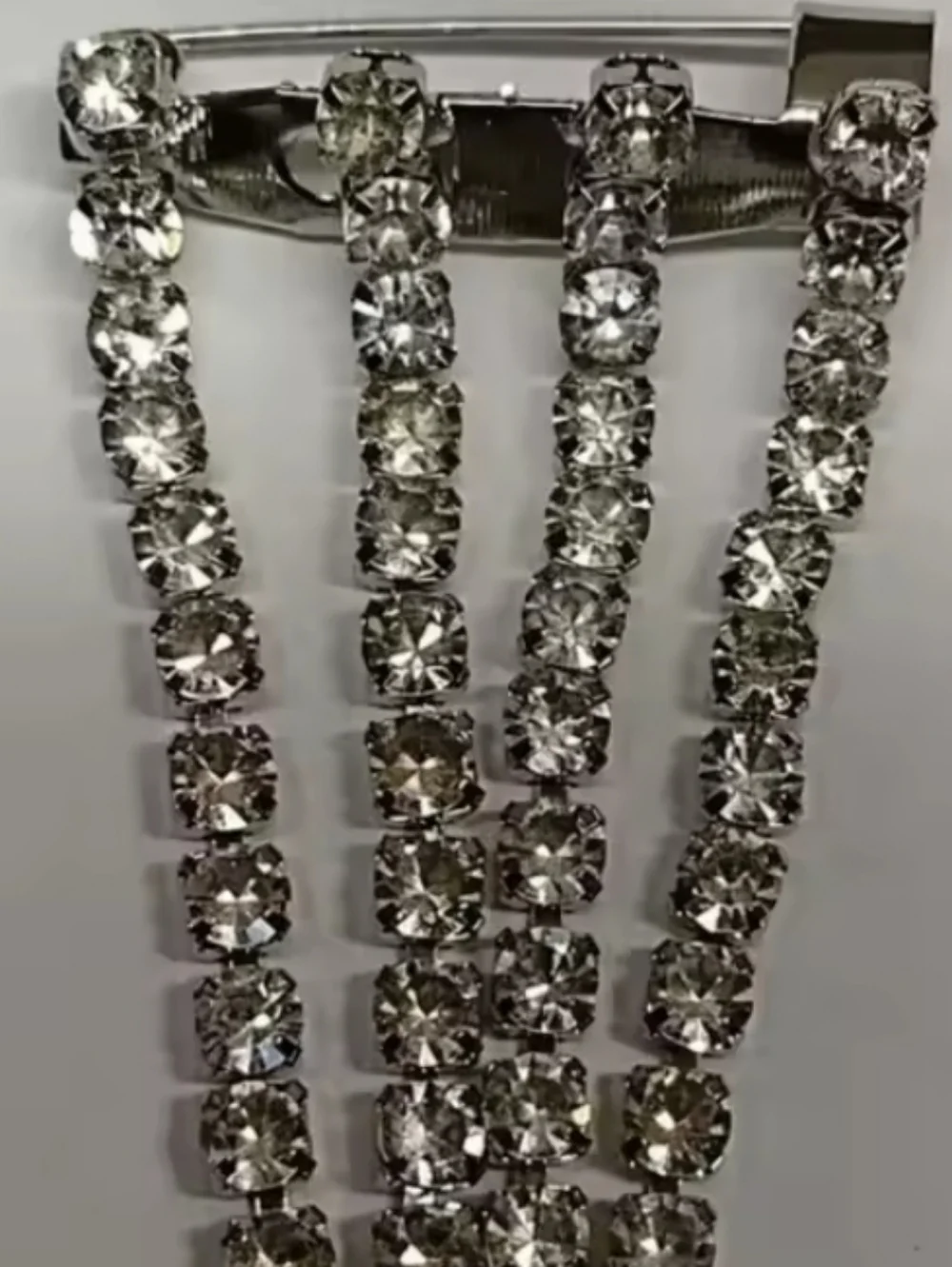 New! Crystal tassel shoulder brooch epaulette  epaulet • NWOT